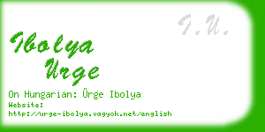 ibolya urge business card