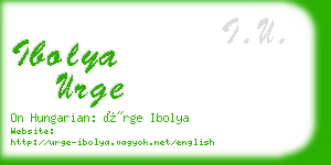 ibolya urge business card